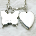 Gucci Trademark Butterfly & Heart Silver Necklace — view 7