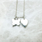 Gucci Trademark Butterfly & Heart Silver Necklace — view 6
