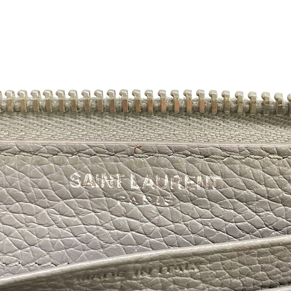 Saint Laurent Paris Wallet Sac de Jour Gray Zip Around Leather — view 5
