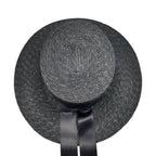 Gucci Straw Hat Ribbon Hat M Double Logo Black — view 5