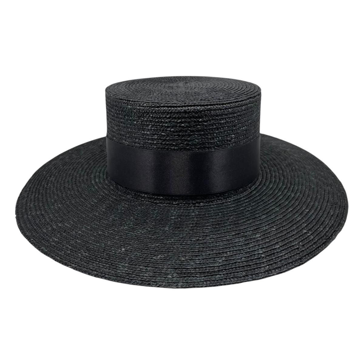 Gucci Straw Hat Ribbon Hat M Double Logo Black — view 2