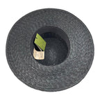 Gucci Straw Hat Ribbon Hat M Double Logo Black — view 8