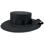 Gucci Straw Hat Ribbon Hat M Double Logo Black — view 4