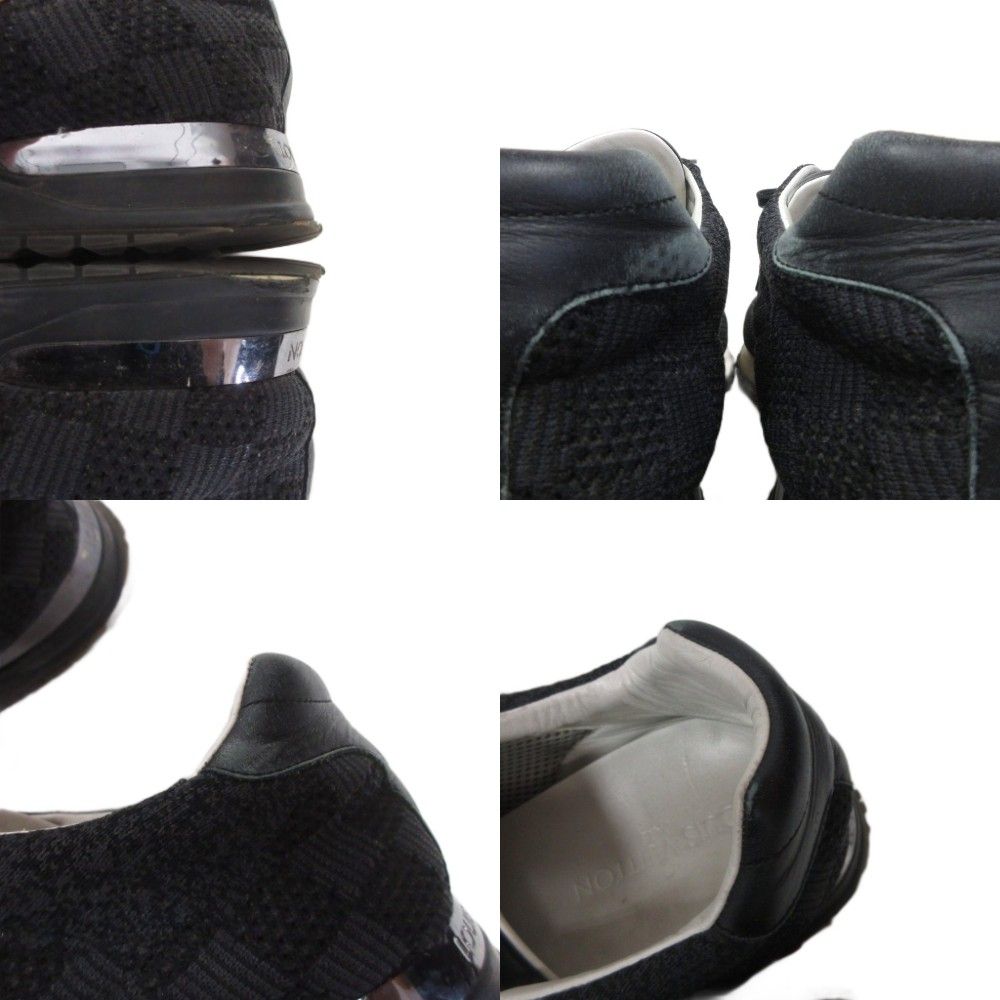 Louis Vuitton Run Away Line Damier Sneakers 10 Black — view 8