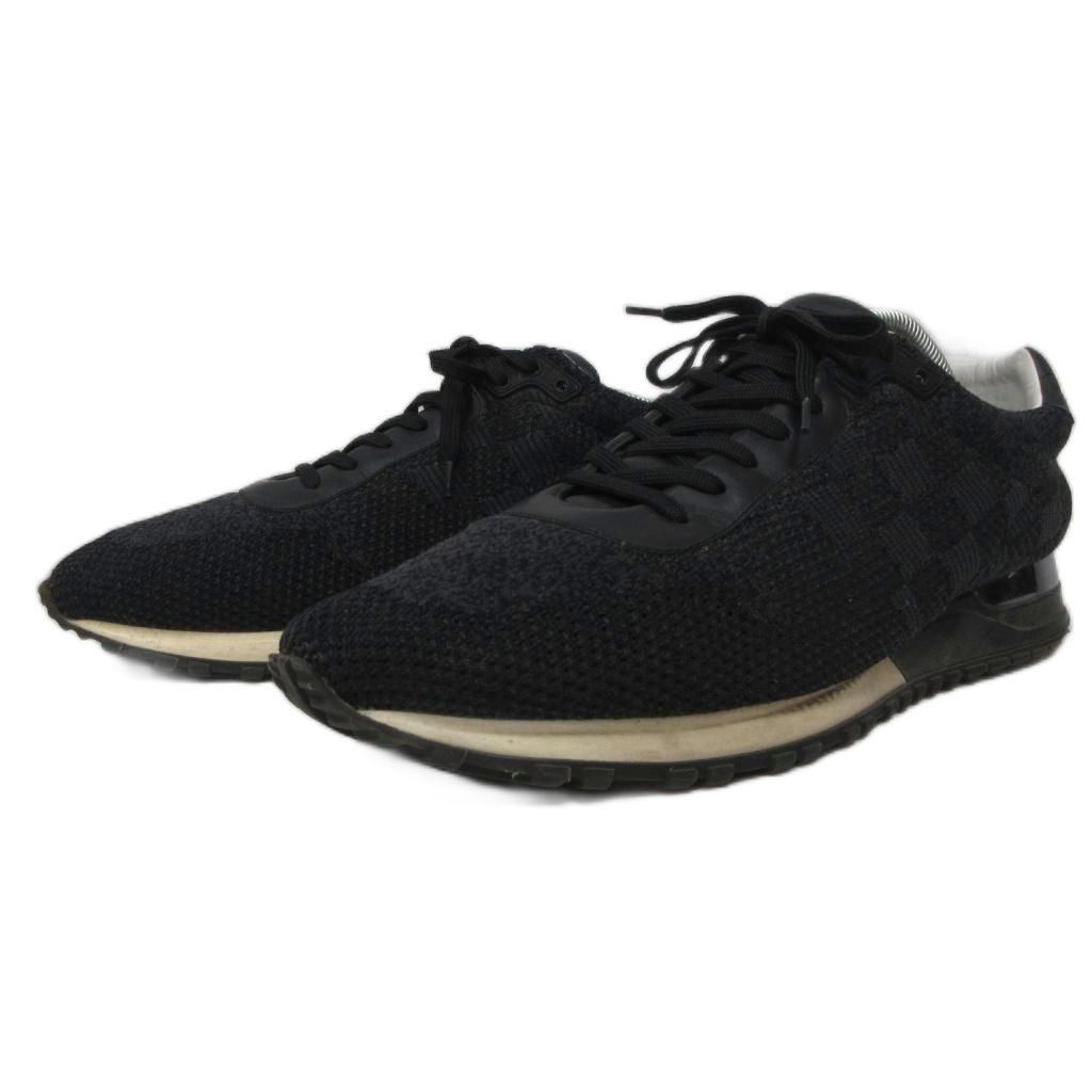 Louis Vuitton Run Away Line Damier Sneakers 10 Black — view 2
