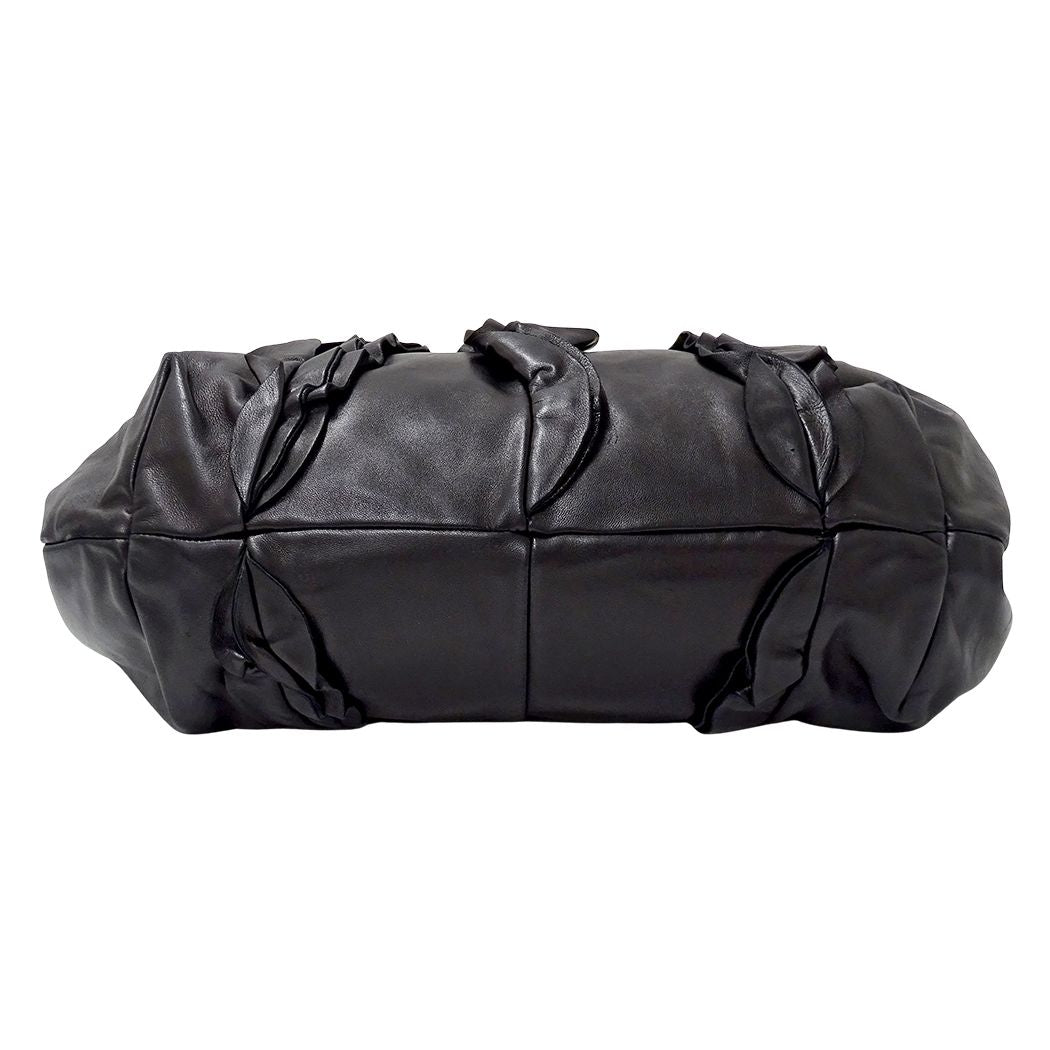 Prada Tote Leather Black Frill — view 3