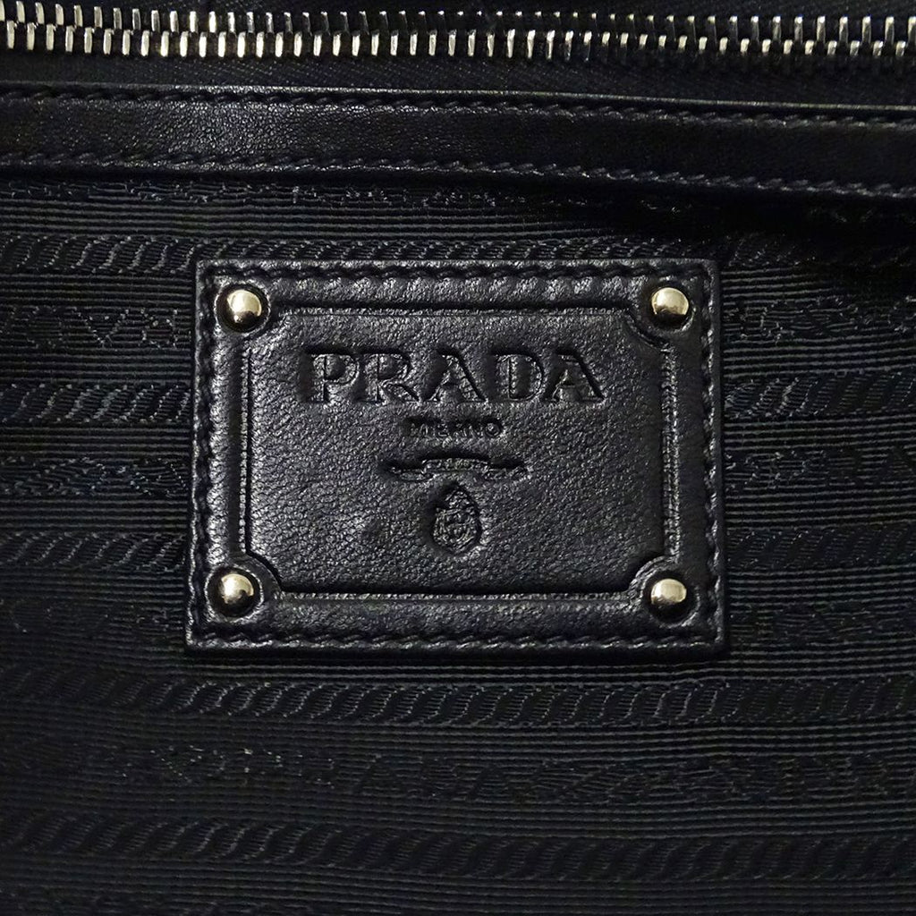 Prada Tote Leather Black Frill — view 6