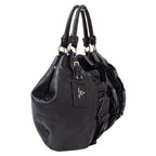 Prada Tote Leather Black Frill — view 4