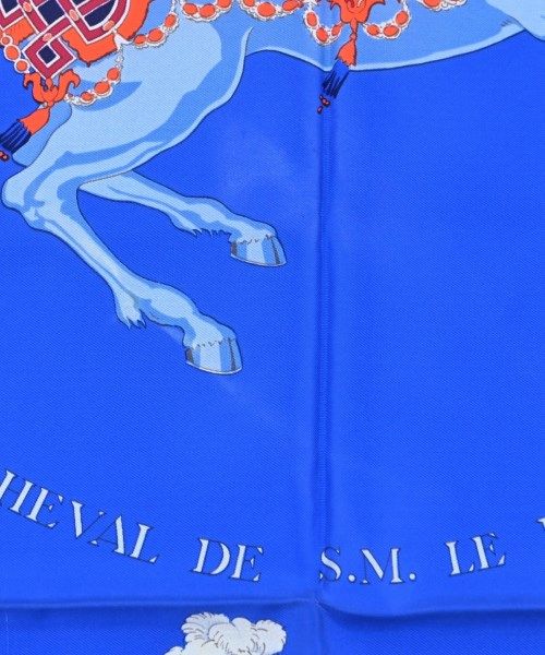 Hermes Bandana Scarf Blue — view 6