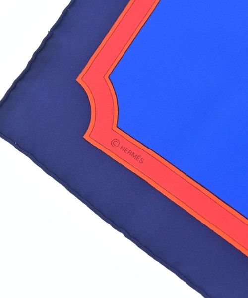 Hermes Bandana Scarf Blue — view 4