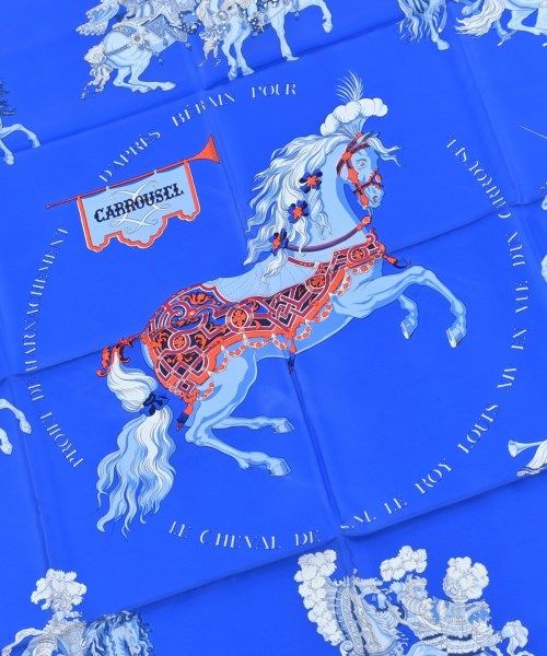 Hermes Bandana Scarf Blue — view 2