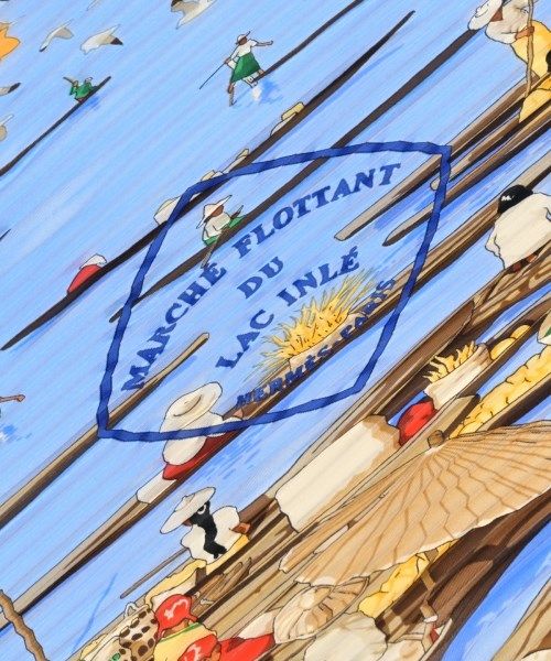 Hermes Bandana Scarf Blue — view 3