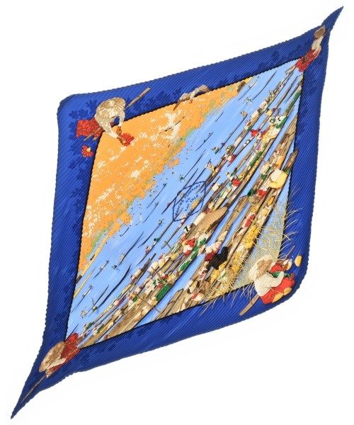 Hermes Bandana Scarf Blue