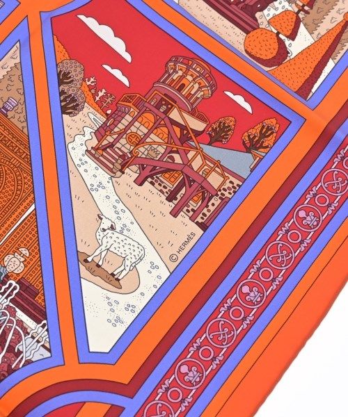 Hermes Bandana Scarf Orange — view 4
