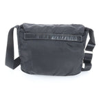 Prada Tessuto Nylon Triangle Logo Leather Shoulder Bag Crossbody Messenger — view 3