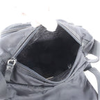 Prada Tessuto Nylon Triangle Logo Leather Shoulder Bag Crossbody Messenger — view 7