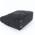 Prada Tessuto Nylon Triangle Logo Leather Boston Bag — view 4