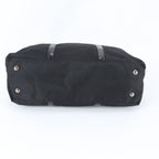 Prada Tessuto Nylon Triangle Logo Leather Boston Bag — view 6