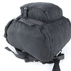 Prada Tessuto Nylon Triangle Logo Leather Backpack Black — view 6