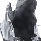 Prada Tessuto Nylon Triangle Logo Leather Backpack Black — view 7