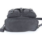 Prada Tessuto Nylon Triangle Logo Leather Backpack Black — view 5
