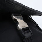 Prada Tessuto Nylon Triangle Logo Shoulder Bag Crossbody Messenger Black — view 7