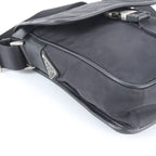 Prada Tessuto Nylon Triangle Logo Shoulder Bag Crossbody Messenger Black — view 5