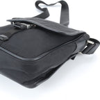 Prada Tessuto Nylon Triangle Logo Leather Shoulder Bag Crossbody Messenger — view 4