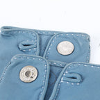 Hermes Series Lambskin Leather Gloves 6.5 Blue — view 3