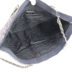 Prada Tweed Leather 2-Way Tote Crossbody Chain Shoulder Hand — view 7