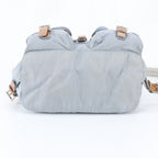 Prada Tessuto Nylon Triangle Logo Leather Backpack — view 6