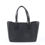 Gucci GG Canvas Leather Tote Shoulder Business Black — view 3