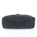 Gucci GG Canvas Leather Tote Shoulder Business Black — view 5