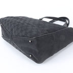 Gucci GG Canvas Leather Tote Shoulder Business Black — view 6