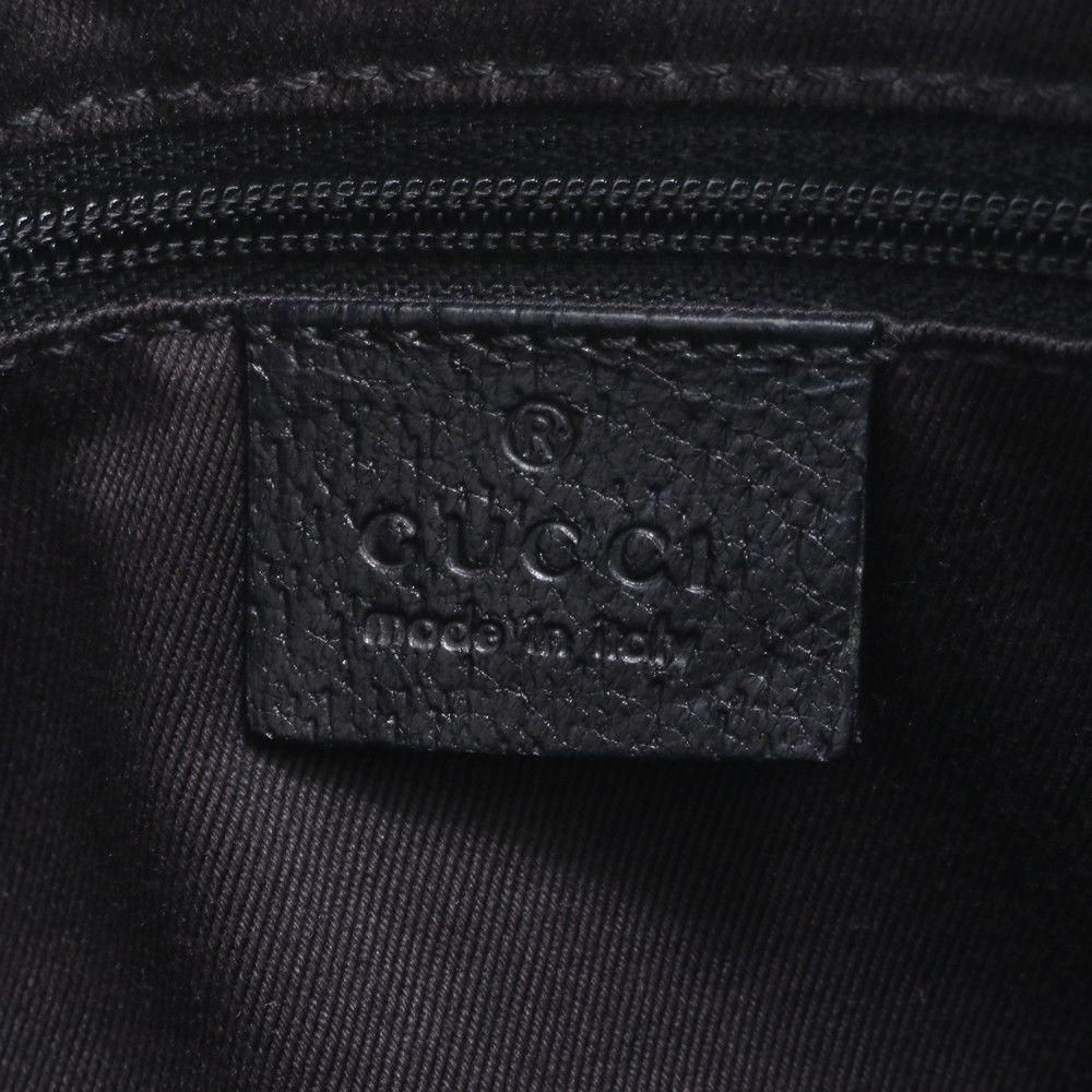 Gucci GG Canvas Leather Tote Shoulder Business Black — view 9