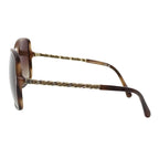 Chanel Sunglasses Brown Gradient CC Logo Eyewear — view 4