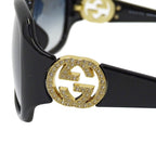 Gucci Sunglasses Black Blue Rhinestone Gradient Eyewear — view 6