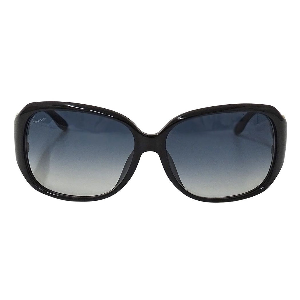 Gucci Sunglasses Black Blue Rhinestone Gradient Eyewear — view 2