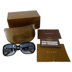 Gucci Sunglasses Black Blue Rhinestone Gradient Eyewear — view 8