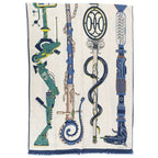 Hermes Heaven Rectangle Katsouna Shawl Cashmere Silk Beige Multicolor Scarf
