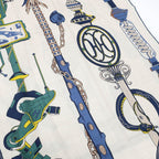 Hermes Heaven Rectangle Katsouna Shawl Cashmere Silk Beige Multicolor Scarf — view 8