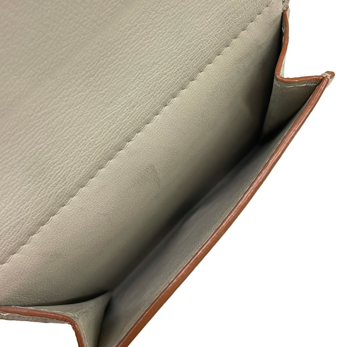 Loewe Trifold Wallet Gray Beige Leather — view 4
