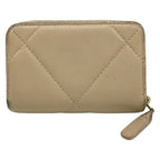 Chanel Coin Case 19 Beige Zip Around Lambskin — view 2