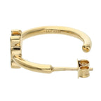 Celine Asymmetric Hoop Triomphe Logo Earrings — view 4