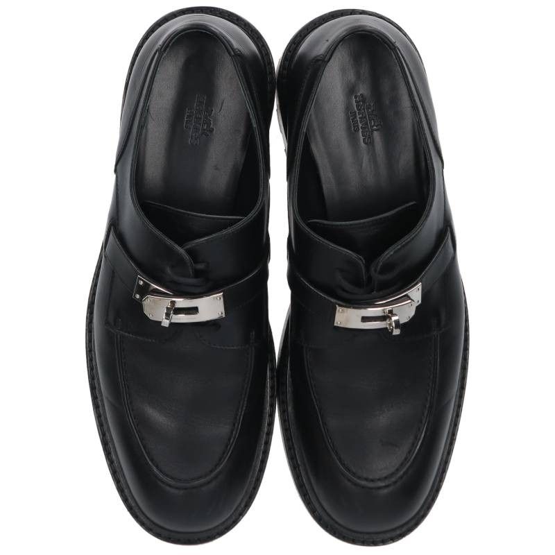 Hermes First Kelly Buckle Leather Shoes — view 4