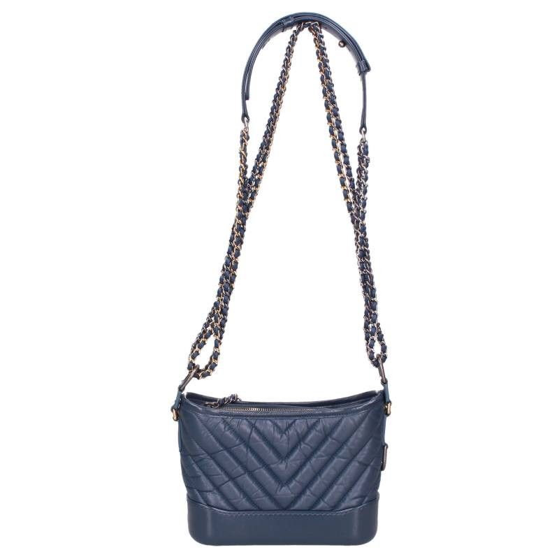 Chanel Gabriel de Small Che Blanc Aged Calfskin Chain Hobo Shoulder — view 2
