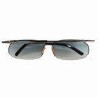 Prada Sunglasses Metal Frame Half Rim Gradient Lens Gunmetal Eyewear — view 2