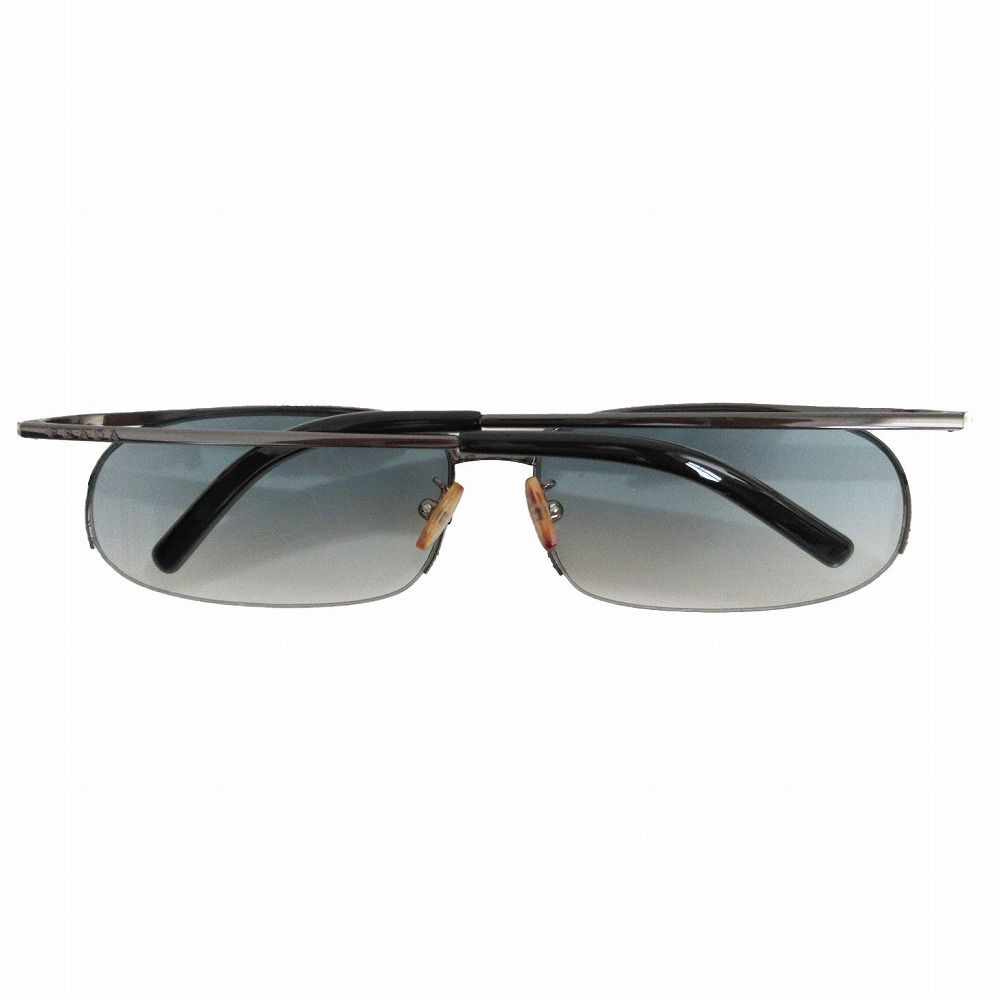 Prada Sunglasses Metal Frame Half Rim Gradient Lens Gunmetal Eyewear — view 2