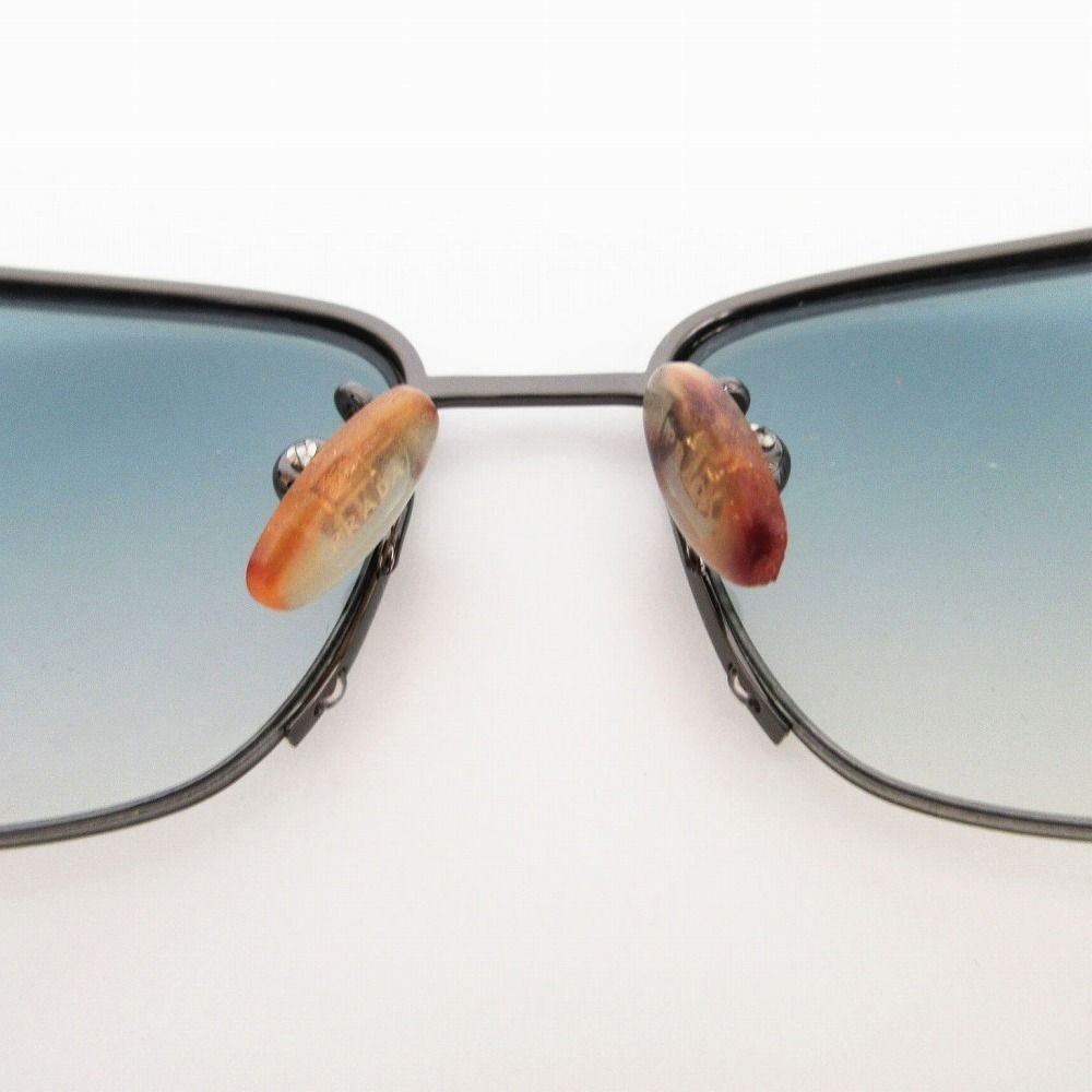 Prada Sunglasses Metal Frame Half Rim Gradient Lens Gunmetal Eyewear — view 4