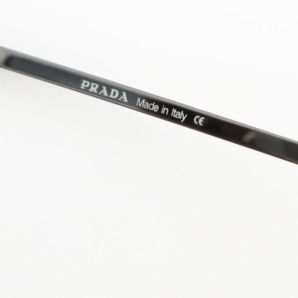 Prada Sunglasses Metal Frame Half Rim Gradient Lens Gunmetal Eyewear — view 5